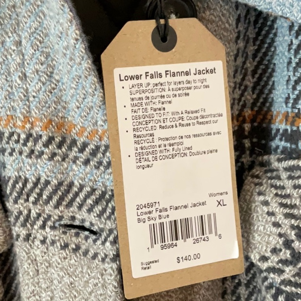 Prana Lower Falls Flannel Jacket big sky blue - Picture 3 of 8